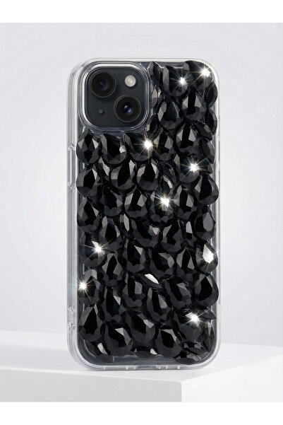 OSG غطاء فاخر لامع متوافق مع آيفون 15 و14 و13 (مع 3 موديلات) بمظهر كريستالي م...