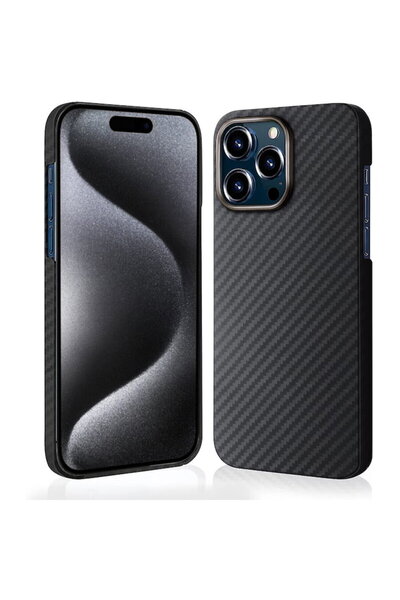 Techsuit Husa pentru iPhone 15 Pro - Aramid Fiber MagSafe - Black