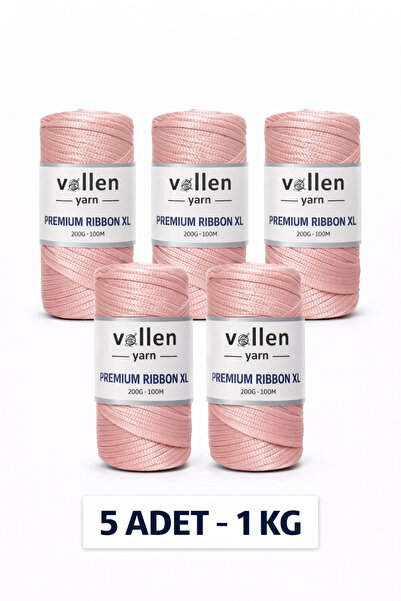 vollen yarn 5 komada premium poliesterske trake 1000gr/4mm, makrame traka, tr...