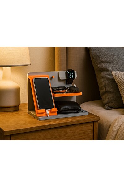 3D snaxx Masaüstü Çok Amaçlı Telefon ve Aksesuar Standı | Modern Komodin Düze...