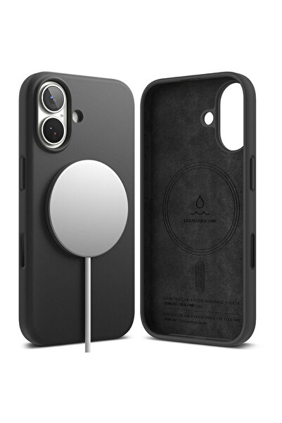 Ringke Husa pentru iPhone 17 - Silicone Magnetic MagSafe - Black