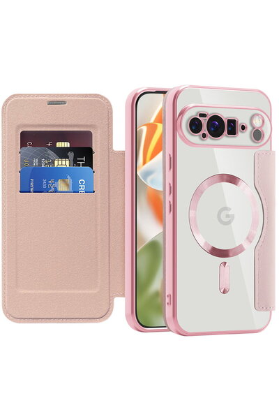 Techsuit Case for Google Pixel 10 Pro XL - SmartMag Book Case - Pink