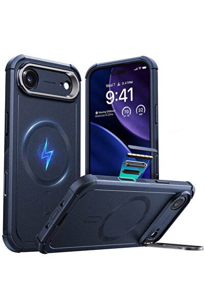 ESR iPhone 17 Air Case - Cyber ​​Armor Kickstand - Blue
