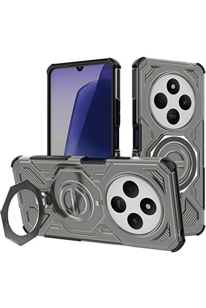 Techsuit Husa pentru Xiaomi Redmi 14C / Poco C75 - Carbon Shield PRO - Smoke ...