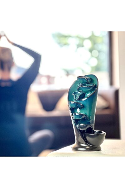 IMAGO حامل بخور ذو تدفق عكسي مع 25 مخروطًا - نافورة سيراميك