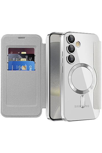 Techsuit Husa pentru Samsung Galaxy S24 Plus - SmartMag Book Case - Gray