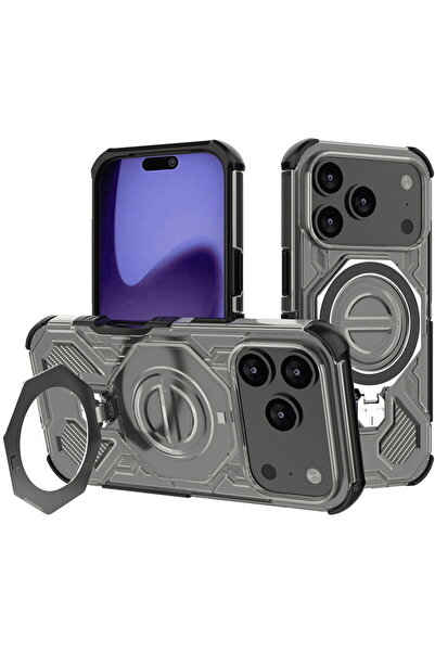 Techsuit Husa pentru iPhone 17 Pro - Carbon Shield PRO - Smoke Black