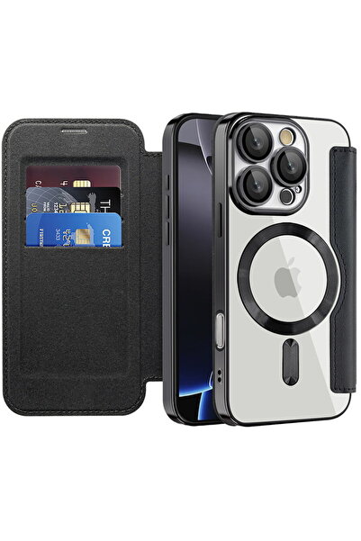Techsuit Husa pentru iPhone 16 Pro Max - SmartMag Book Case - Black