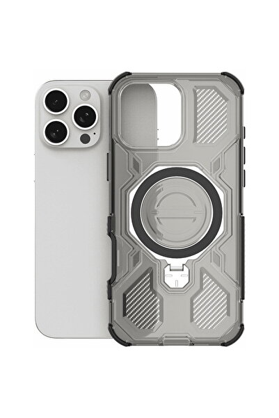 Techsuit Husă pentru iPhone 16e - Carbon Shield PRO - Negru Fumuriu