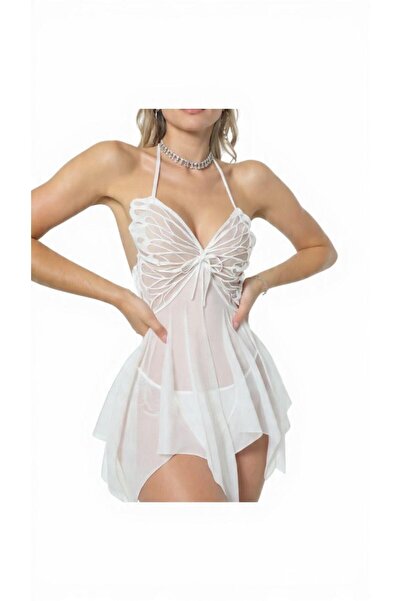 Hannes's Design Kelebek Detaylı Gecelik