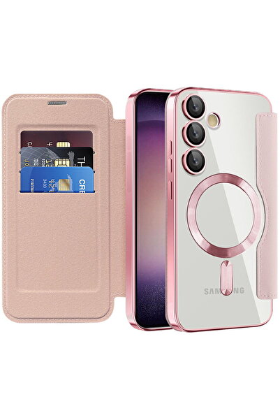 Techsuit Husa pentru Samsung Galaxy S23 Plus - SmartMag Book Case - Pink