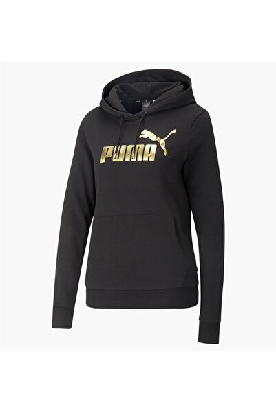 Puma Essentials Metallic Logo Black Women's Sweatshirt