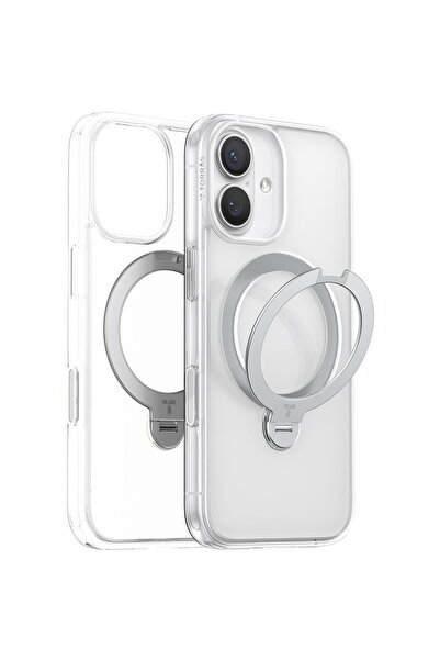 TORRAS Husa pentru iPhone 17 - Ostand Spin MagSafe Series - Clear