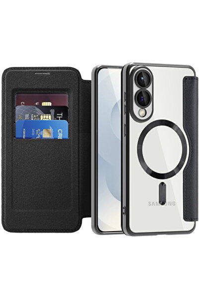 Techsuit Θήκη SmartMag Book για Samsung Galaxy S25 Edge - Μαύρη