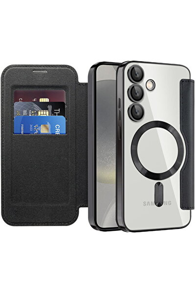 Techsuit Husa pentru Samsung Galaxy S24 Plus - SmartMag Book Case - Black