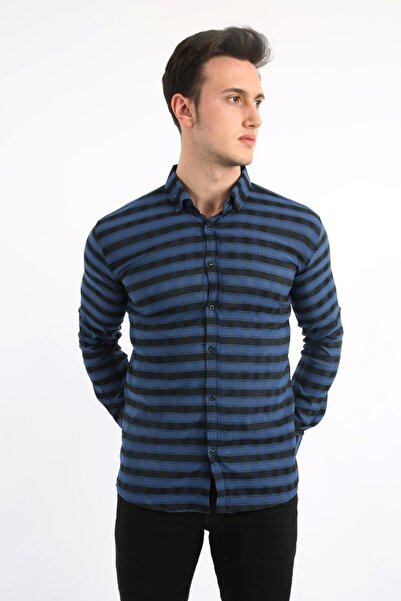 buğrahayalin Men's Casual Small Checkered Shirt