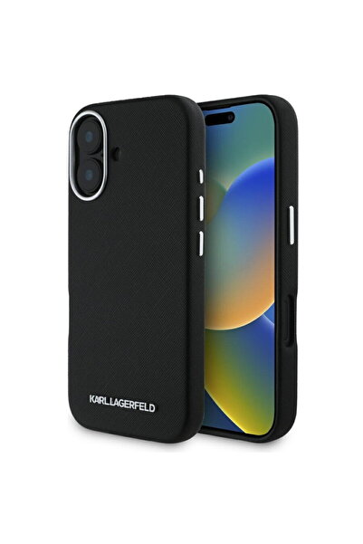 Karl Lagerfeld Husa pentru iPhone 16 - Saffiano Full Wrapped Elongated Metal ...