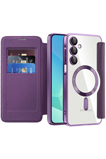Techsuit Case for Samsung Galaxy A16 4G / A16 5G - SmartMag Book Case - Purple