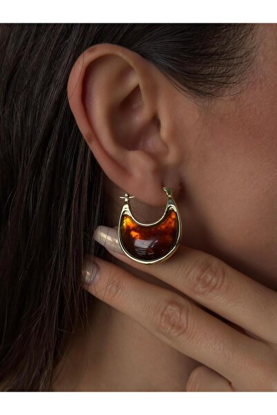 Luseda أقراط متدلية بلون العنبر