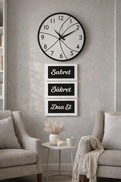mrchediyesepeti Stylish Wall Clock for Living Room and Rooms 40 cm Frame 20*3...