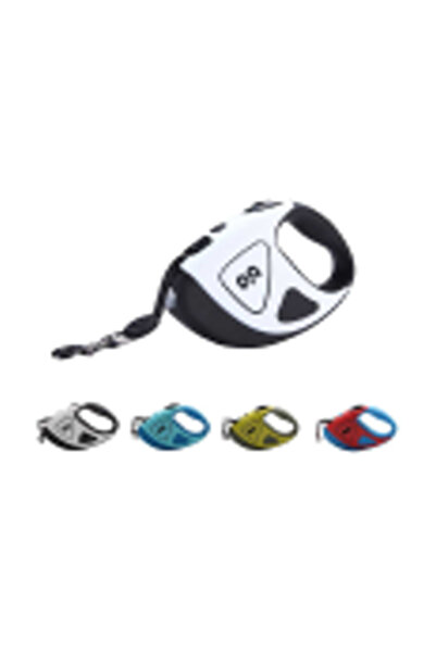 Synergy Sturdy Retractable dog leash with bright LED Flashlight - Red