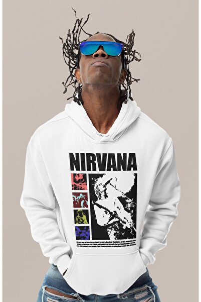 SEVBANO نيرفانا روك ميتال ميوزيك جروب مطبوع هوديي للجنسين قصة فضفاضة