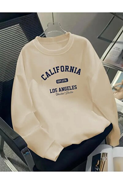 FUFLUNS California Est 1776 Printed Oversize Unisex Women/Men Circular Neck S...