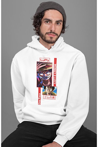 SEVBANO هودي مونكي دي لوفي مطبوع للجنسين قصة فضفاضة من أنمي ون بيس