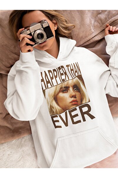 SEVBANO هودي بيلي إيليش هابير ثان إيفر مطبوع للجنسين قصة فضفاضة للمغني