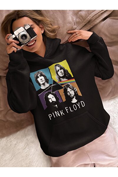 SEVBANO هودي بتصميم بينك فلويد مطبوع للجنسين قصة فضفاضة موسيقى جروب