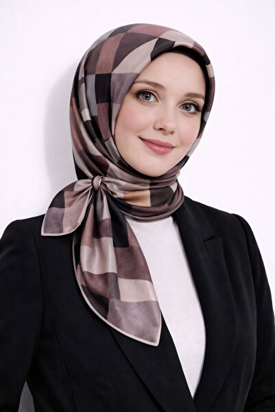 MAVİ QUMSAL Κρυστάλλινο κασκόλ με σχέδια