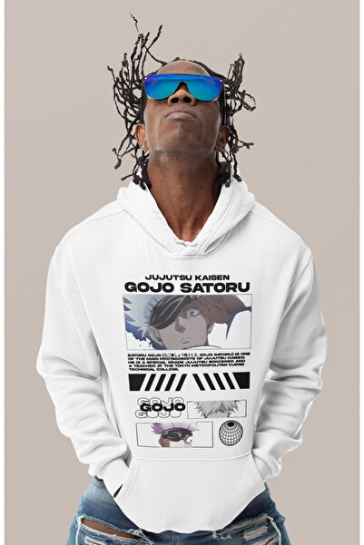 SEVBANO هودي جوجوتسو كايسن غوجو ساتورو مطبوع للجنسين قصة فضفاضة بشخصية أنمي