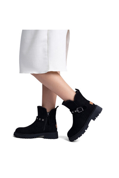 Sofia Store Women's boots made of eco-friendly suede with fur Verta