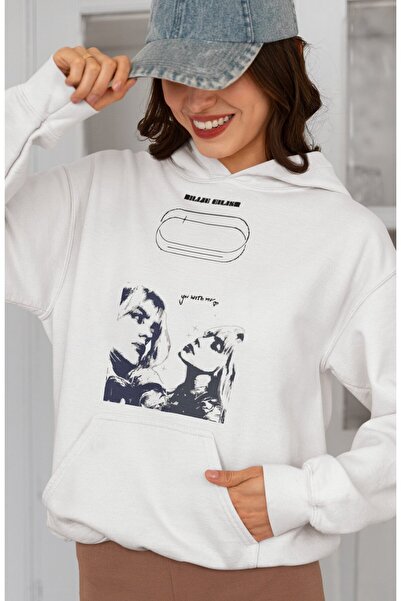 SEVBANO Billie Eilish Printed Unisex Oversize Singer Hoodie