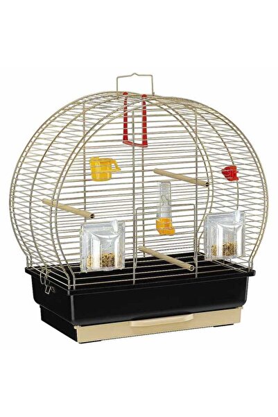 Ferplast قفص لونا 2 للكناري والطيور الغريبة الصغيرة، مصنوع من النحاس العتيق -...