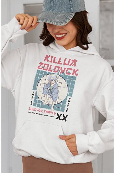 SEVBANO هودي كيلوا زولديك هنتر إكس هنتر مطبوع للجنسين قصة فضفاضة بشخصية أنمي