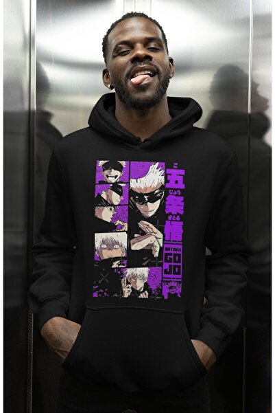 SEVBANO Σατόρου Γκότζο Τζουτζούτσου Καϊζέν Τυπωμένο Unisex Oversize Φούτερ με...