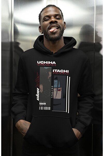 SEVBANO هودي شخصية أنمي ناروتو أوتشيها إيتاشي مطبوع للجنسين قصة فضفاضة