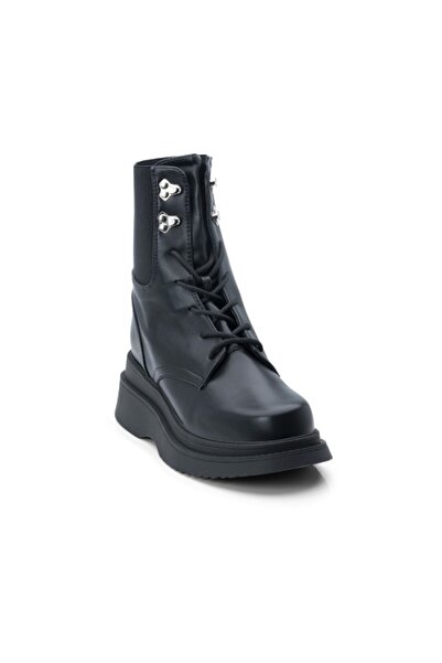 Sofia Store Women's boots made of ecological leather with laces Hiranni