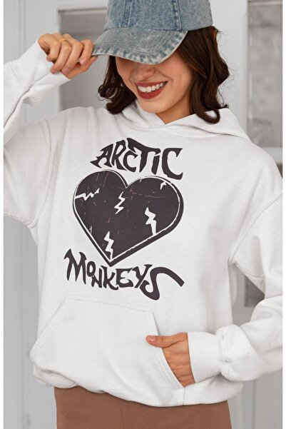 SEVBANO Φούτερ με κουκούλα της μουσικής ομάδας Arctic Monkeys, με ροκ μέταλ σ...