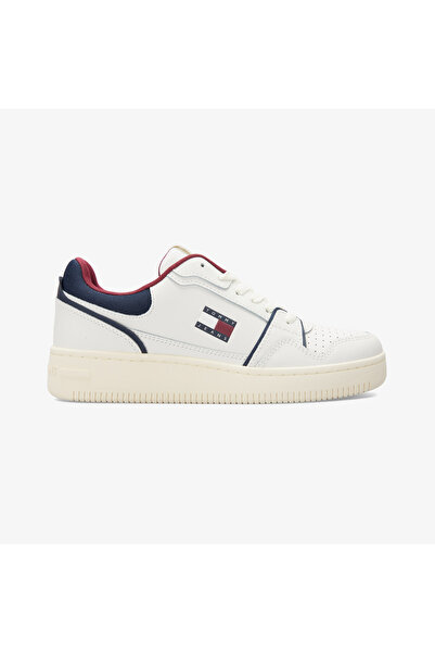 Tommy Hilfiger Ανδρικά λευκά αθλητικά παπούτσια Fine Cleat Retro Basketball