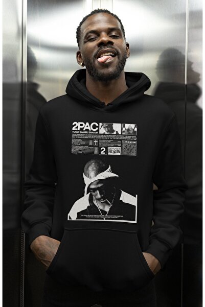 SEVBANO هودي مغني الراب توباك مطبوع للجنسين بتصميم 2Pac قصة فضفاضة