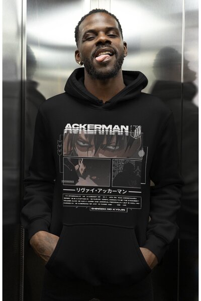 SEVBANO هودي ليفي أكرمان أتاك أون تايتن مطبوع للجنسين قصة فضفاضة بشخصيات أنمي