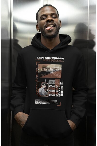 SEVBANO هودي ليفي أكرمان أتاك أون تايتن مطبوع للجنسين قصة فضفاضة بشخصيات من ا...