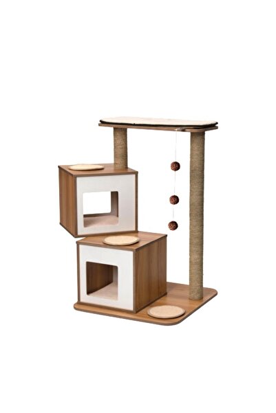 Catit Vesper Cat Furniture V-Double-Walnut