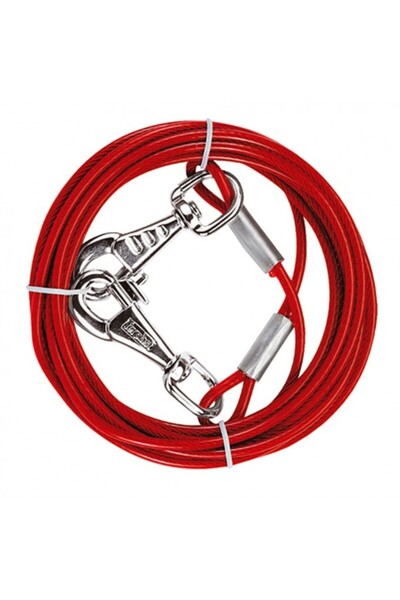 Ferplast كابل فولاذي مغلف بالبلاستيك للكلاب [الأبعاد - Ø0.28 × 450 سم]