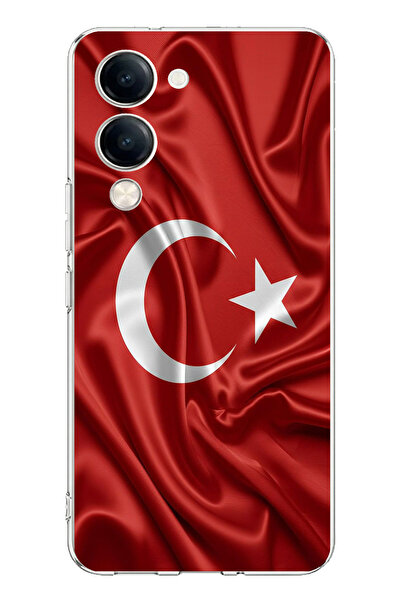 TechTree Vivo Y04 Compatible Turkish Flag Printed Silicone Case