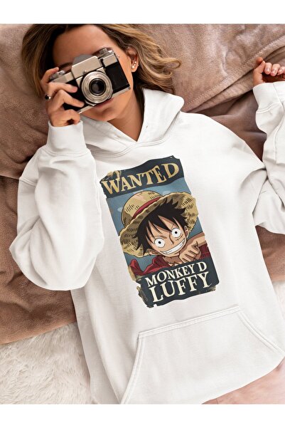 SEVBANO هودي ون بيس أنيمي يونيسكس قصة فضفاضة من ماركة Wanted Monkey D. Luffy ...