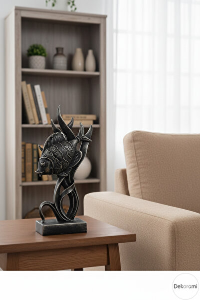 Dekoromi Dekoratif Kaideli Sevimli Balık (28x14cm) Dekorasyon ve Hediyelik Bi...