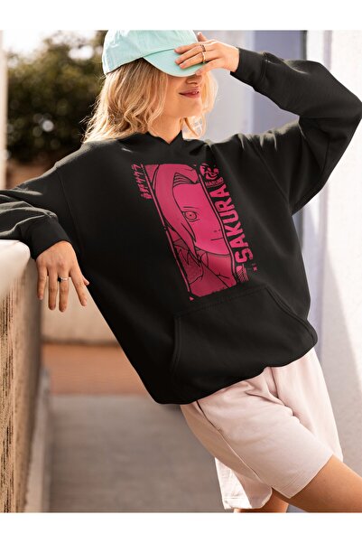 SEVBANO هودي ساكورا هارونو مطبوع للجنسين قصة فضفاضة من أنمي ناروتو